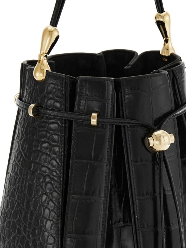 Ferragamo medium embossed-effect leather bucket bag - Image 4