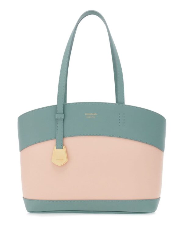 Ferragamo small Charming logo-print leather tote bag