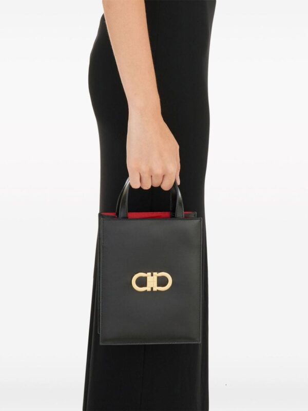 Ferragamo Gancini-plaque leather minibag - Image 3