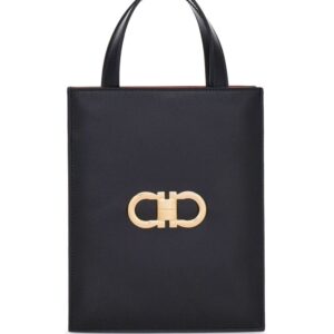 Ferragamo Gancini-plaque leather minibag