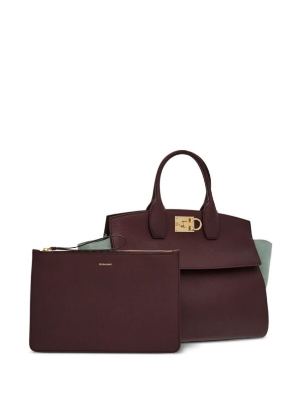 Ferragamo Studio two-tone leather tote bag - Image 3