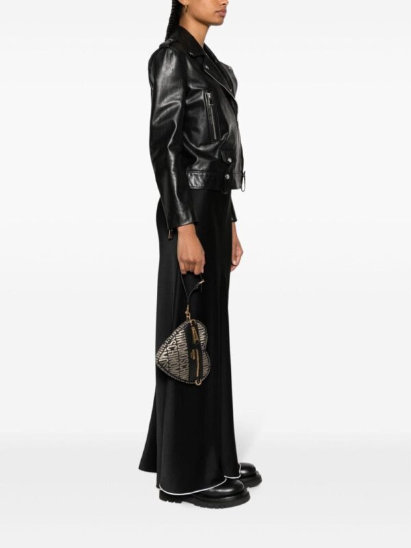Moschino logo-jacquard metallic clutch bag - Image 2