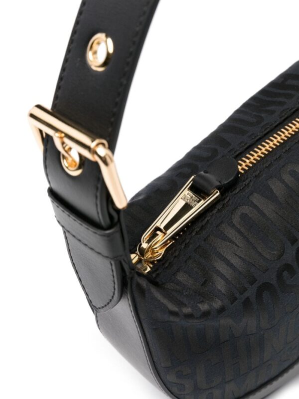 Moschino monogram-print leather shoulder bag - Image 4
