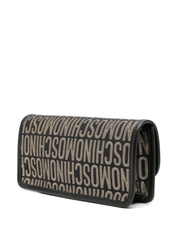 Moschino logo patterned-jacquard clutch bag - Image 3