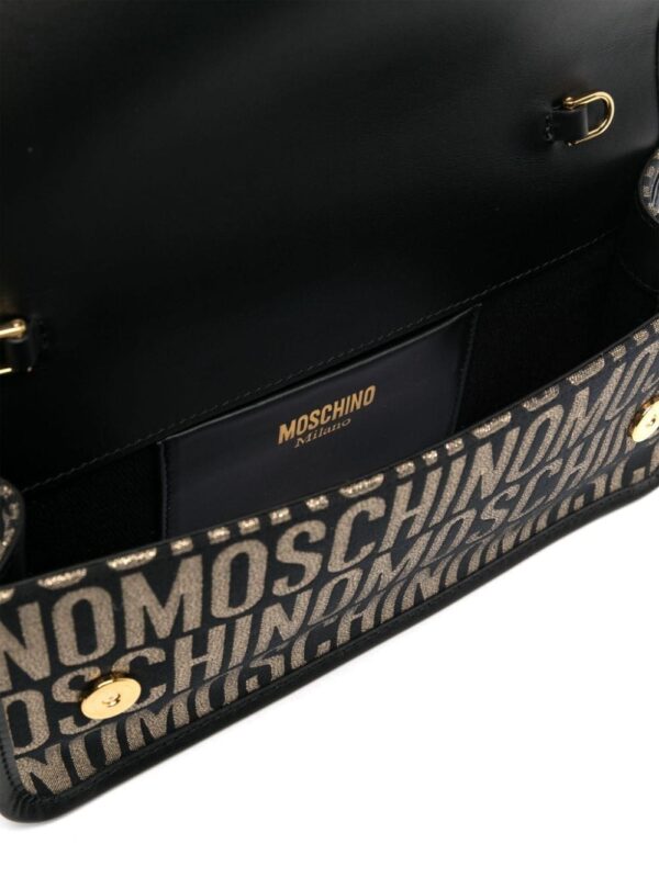 Moschino logo patterned-jacquard clutch bag - Image 5