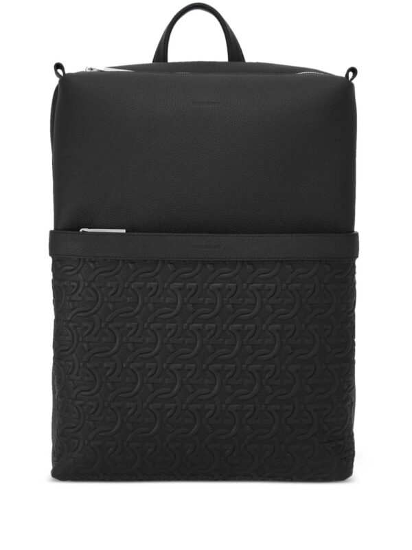 Ferragamo Gancini-debossed leather backpack