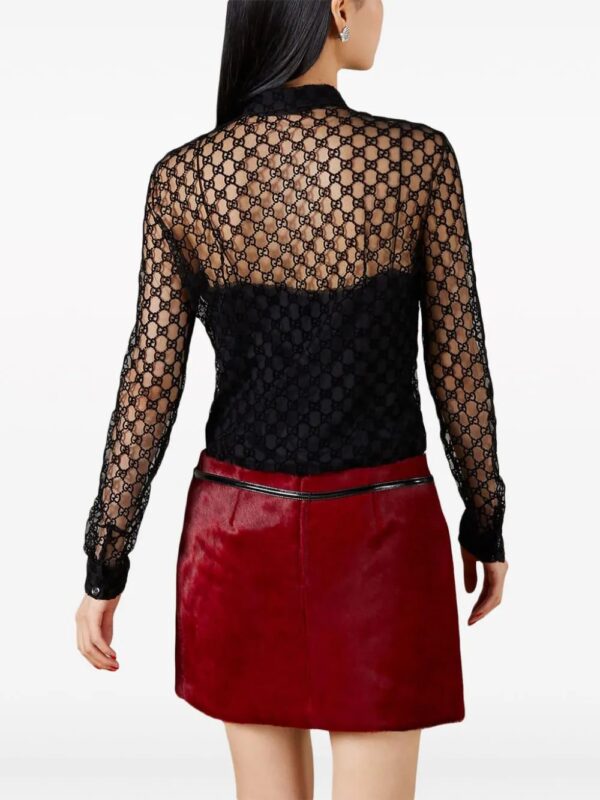 Gucci  GG Supreme tulle shirt - Image 4