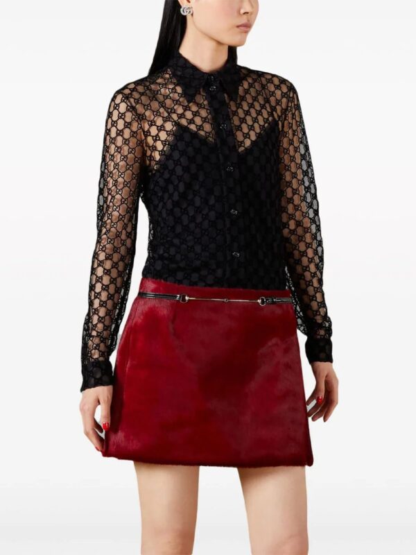 Gucci  GG Supreme tulle shirt - Image 3
