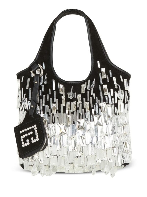 Balmain small Grocery crystal-embellished bag