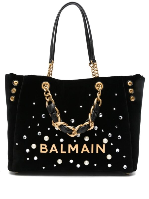 Balmain 1945 rhinestone-embellished tote bag