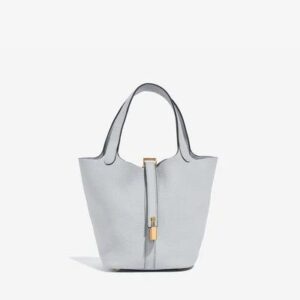 Hermès Picotin Lock 18 Tote Bag in Bleu Pale Clemence with Gold Hardware bag