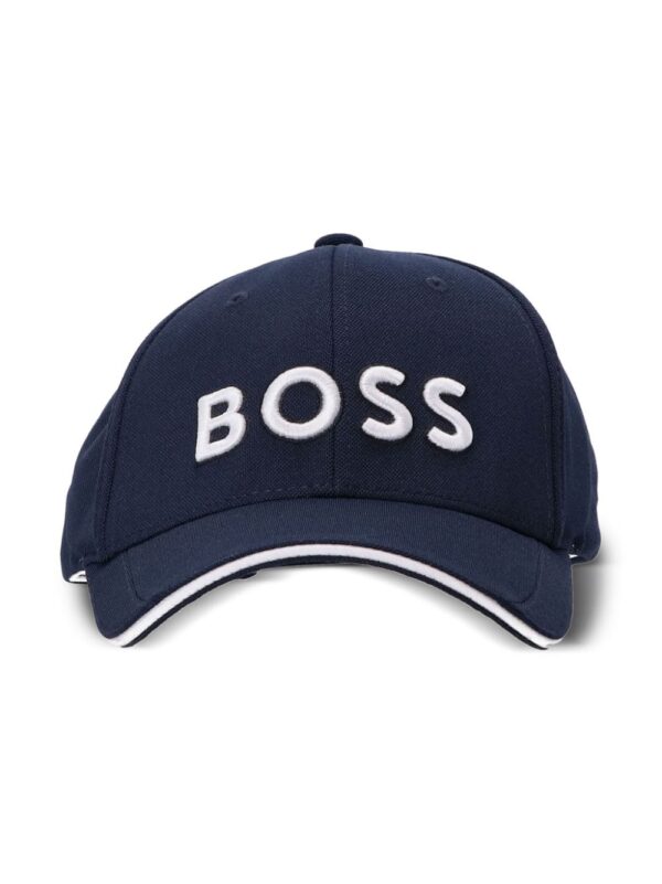 BOSS logo-embroidered contrasting-trim cap - Image 2