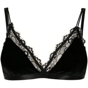 Lethicia Bronstein Andrea triangle-cup velvet top