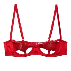Fleur Du Mal  Queen of Hearts balconette-style bra