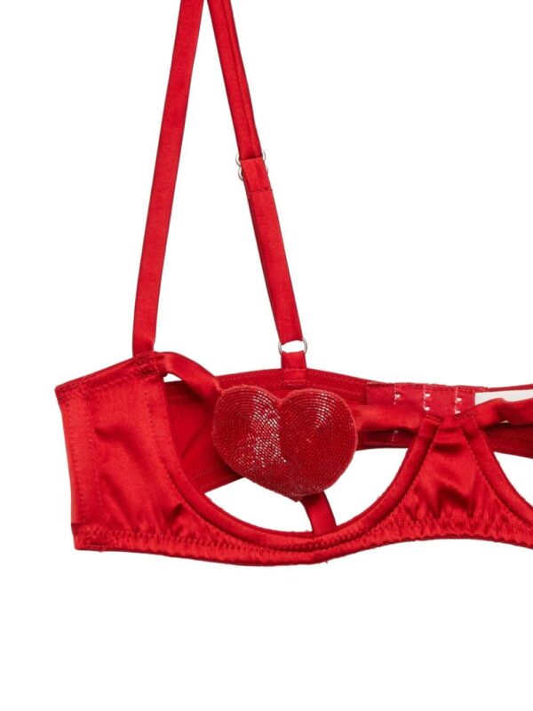 Fleur Du Mal  Queen of Hearts balconette-style bra - Image 2