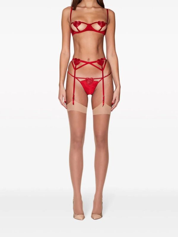 Fleur Du Mal  Queen of Hearts balconette-style bra - Image 3