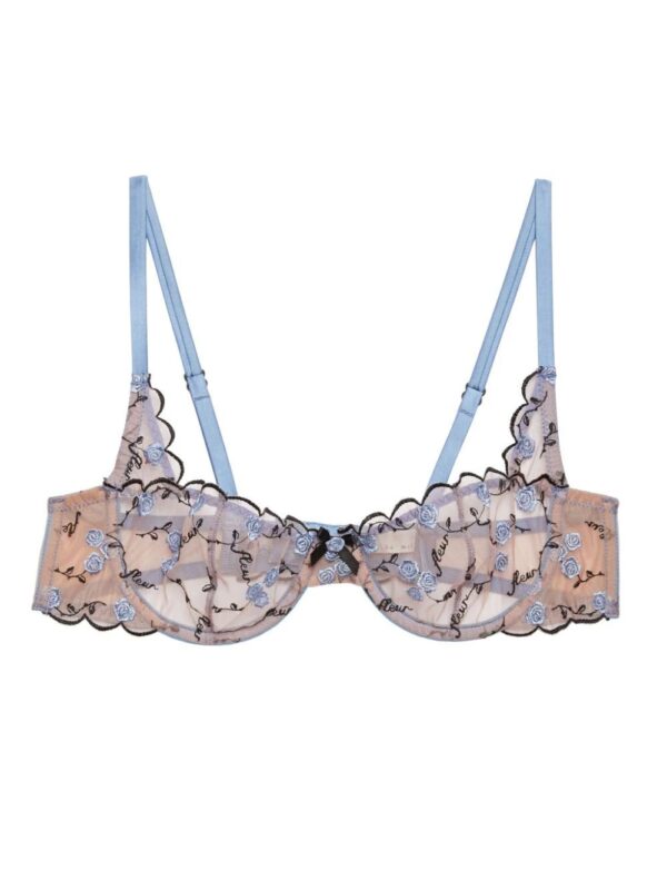 Fleur Du Mal  Rose and Vine balconette-style bra