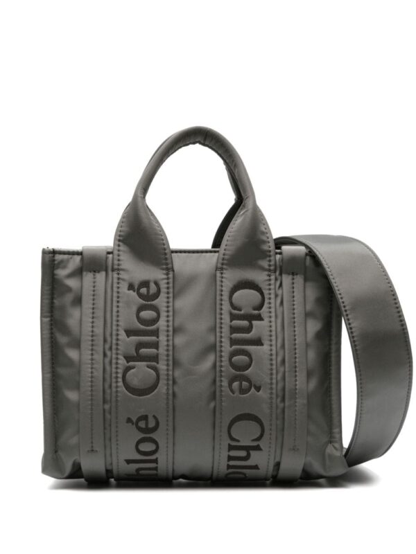 Chloé small Woody logo-embroidered tote bag