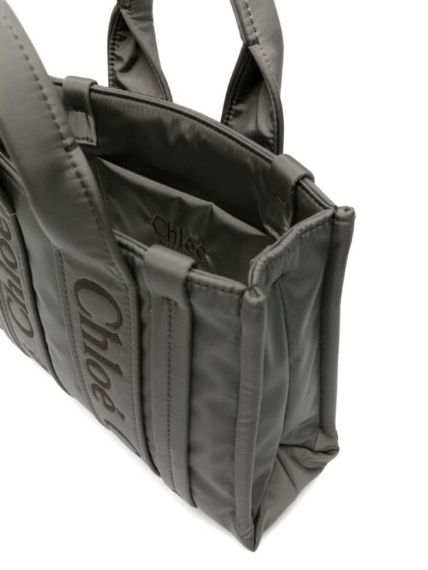 Chloé small Woody logo-embroidered tote bag - Image 5
