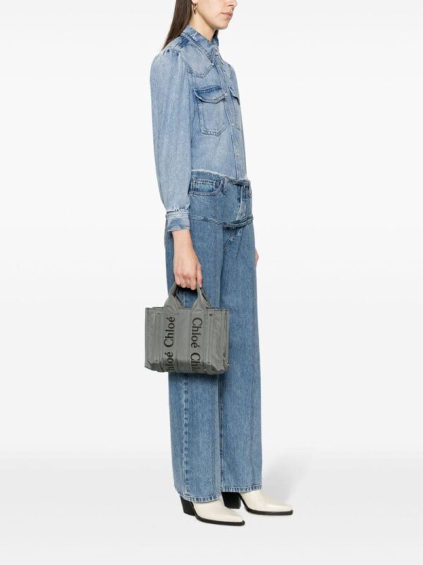Chloé small Woody logo-embroidered tote bag - Image 2
