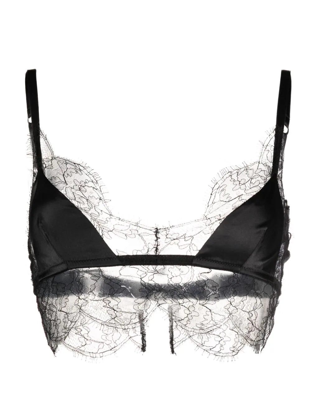 Dolce & Gabbana lace-trim satin bra