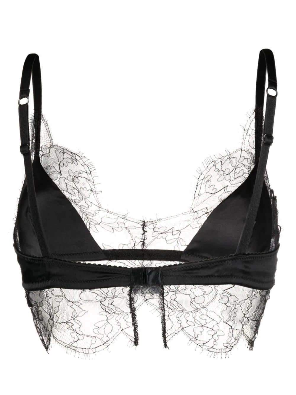 Dolce & Gabbana lace-trim satin bra - Image 2