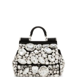 Dolce & Gabbana mini Sicily crystal-embellished tote bag