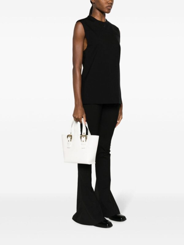 Versace Jeans Couture Baroque-buckle grain-texture tote bag - Image 2