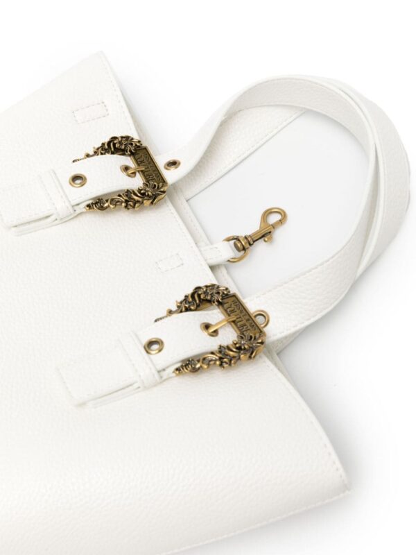 Versace Jeans Couture Baroque-buckle grain-texture tote bag - Image 4