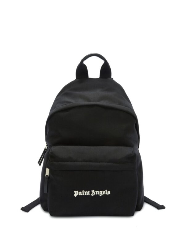Palm Angels logo-embroidered canvas backpack