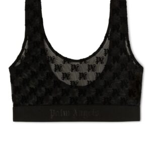 Palm Angels  monogram-motif lace bra