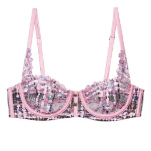 Fleur Du Mal  Gabrielle embroidered balconette bra