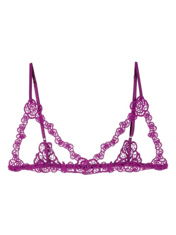 Fleur Du Mal  cut-out guipure-lace bralette