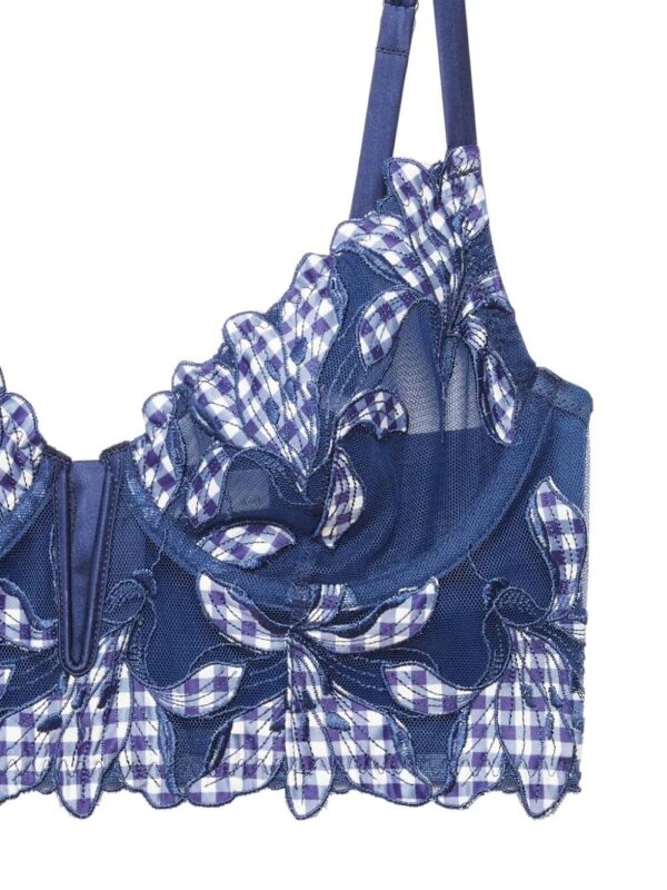 Fleur Du Mal  Lily gingham-checked bra - Image 2