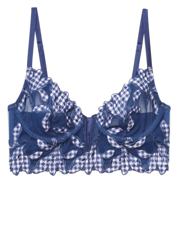 Fleur Du Mal  Lily gingham-checked bra