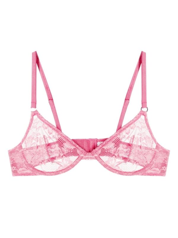 Fleur Du Mal  Le Stretch floral-lace demi bra