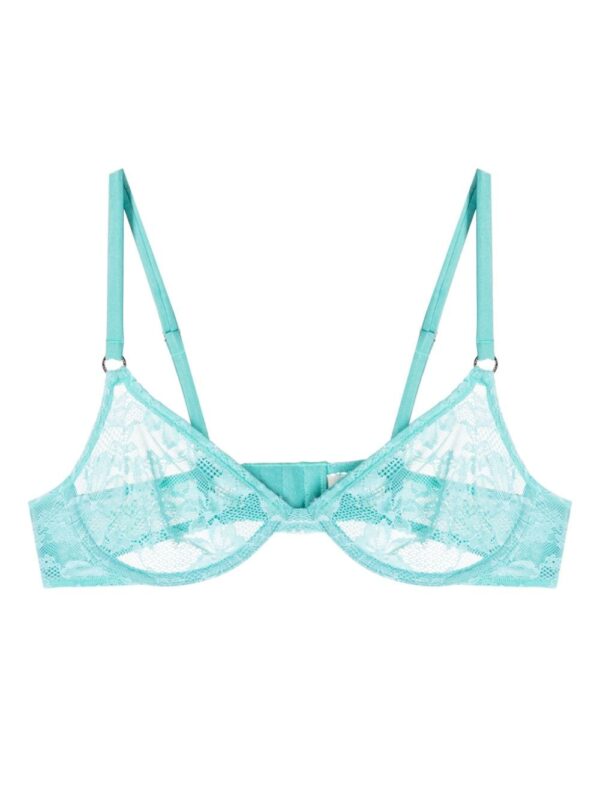Fleur Du Mal  Le Stretch floral-lace demi bra