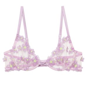 Fleur Du Mal  floral-lace demi bra