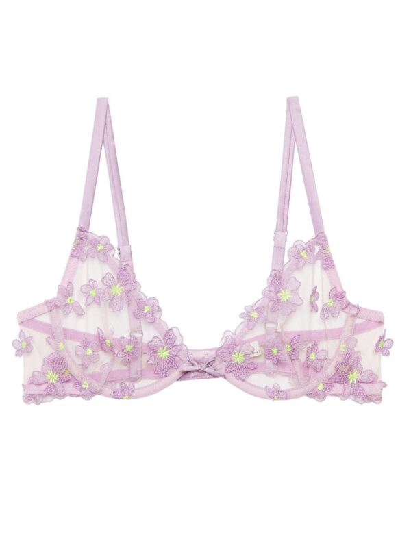 Fleur Du Mal  floral-lace demi bra