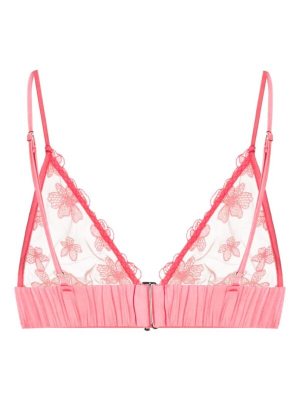 Fleur Du Mal  Petal floral-appliqué triangle-cup braletter - Image 2