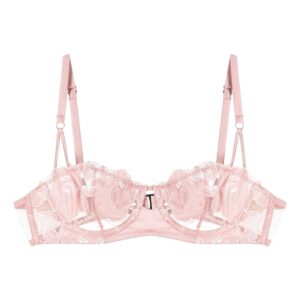 Fleur Du Mal floral-embroidered balconette bra