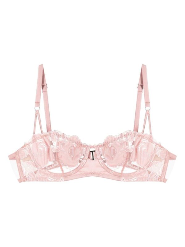 Fleur Du Mal  floral-embroidered balconette bra