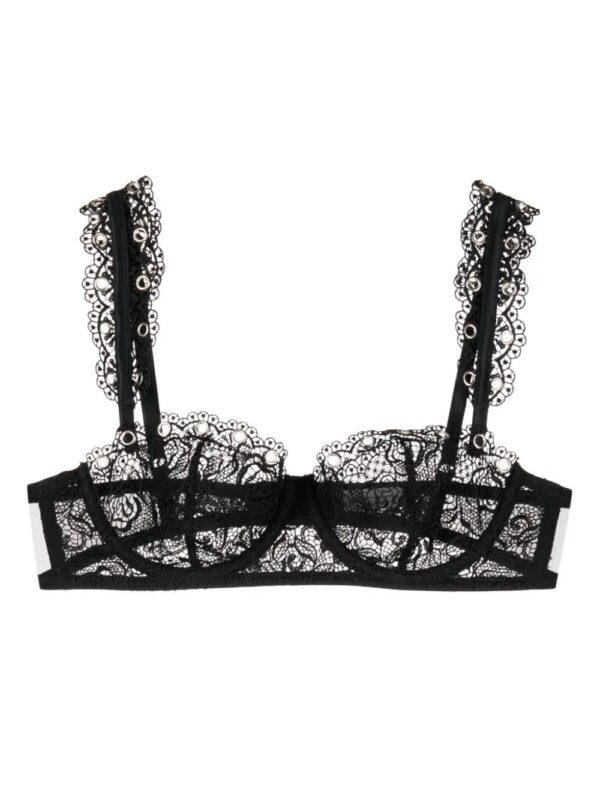 Fleur Du Mal  floral-lace balconette bra