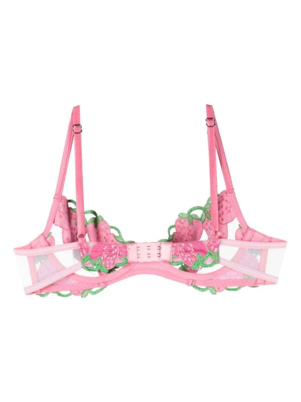 Fleur Du Mal  strawberry-motif panelled bra - Image 2