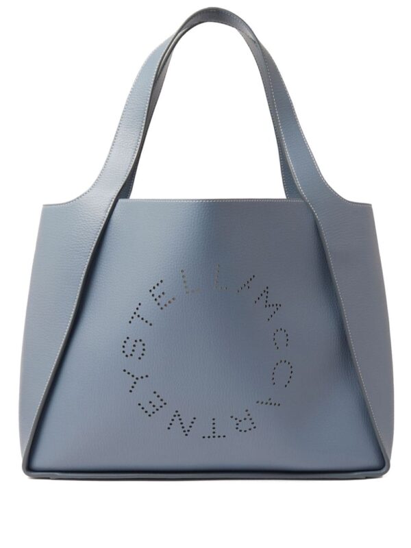 Stella McCartney perforate-logo faux-leather tote bag