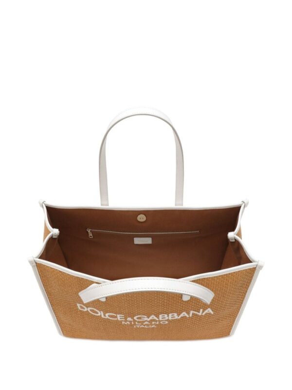 Dolce & Gabbana large Shopping woven tote bag - Image 4