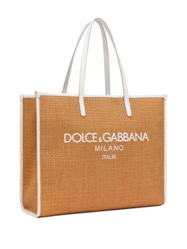 Dolce & Gabbana large Shopping woven tote bag - Image 3