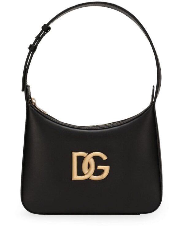 Dolce & Gabbana logo-plaque leather tote bag