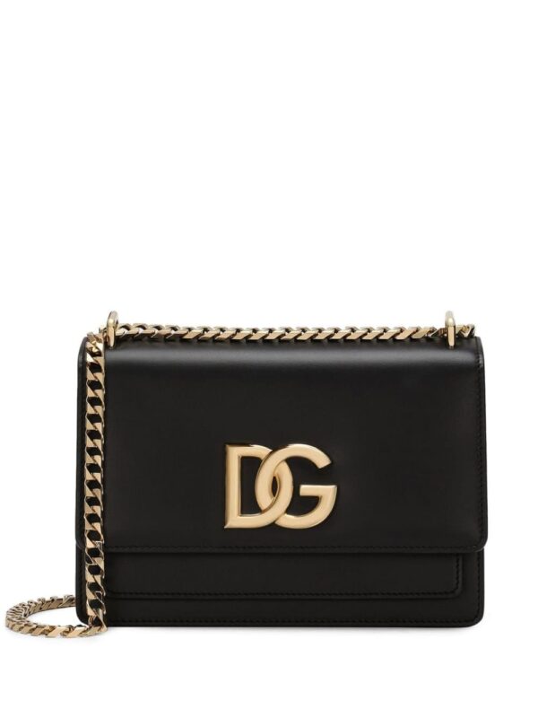 Dolce & Gabbana logo-plaque leather crossbody bag
