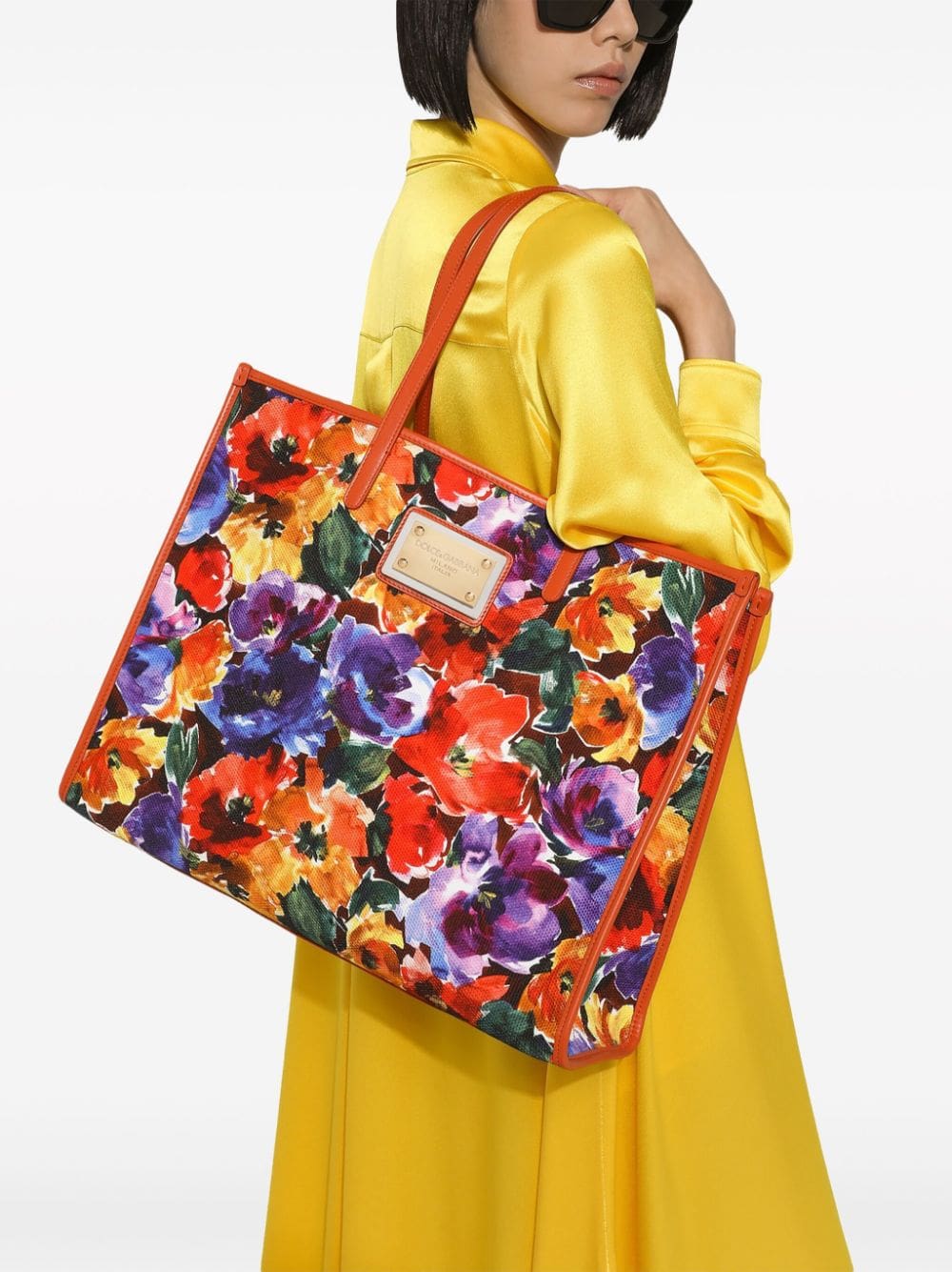 Dolce & Gabbana floral-print cotton-blend shoulder bag - Image 2
